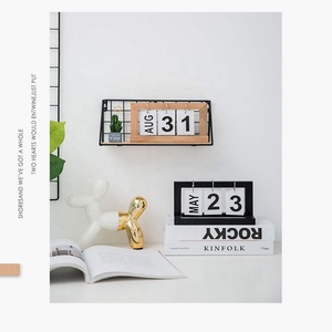 Personalizado negro <span class=keywords><strong>de</strong></span> <span class=keywords><strong>madera</strong></span> llegada perpetuo <span class=keywords><strong>de</strong></span> escritorio calendario bloque - Product Image 3