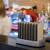 Station de Charge Commerciale avec Batteries Externes 8000 mAh, Multi-Chargeur USB Public pour Restaurant