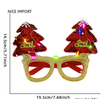 Meistverkaufte Schneemann-Brille mit Grüner Schleife LED-Weihnachtsbrille für Kinder und Erwachsene Partydekoration Weihnachtsbrillengestell