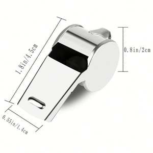 Sifflet de sport robuste - Sifflet d'arbitre en acier inoxydable pour les matchs, les entraînements d'équipe et l'utilisation en extérieur, logo personnalisé disponible - Product Image 6