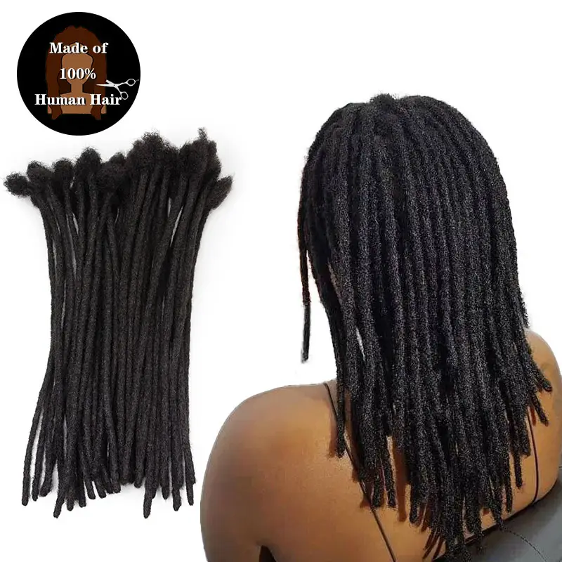 Jiffy волосы афро кудряющие человеческие волосы locs дреды cheveux humains для продажи