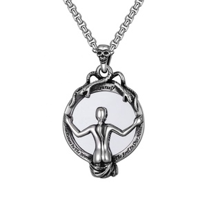 Men's Amulet Stainless Steel Memento <b>Mirror</b> Skull Woman Necklace Fairy Beauty Magic <b>Mirror</b> Necklace Pendant Jewelry - Product Image 1