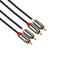 Adaptador de conector de auriculares de sonido HiFi Y Splitter Cable auxiliar 3,5mm Aux RCA Cable macho para teléfono MP3 Tablet HDTV coche 1m/3M trenza