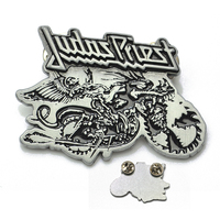 Rétro moderne Antique en acier inoxydable plaqué argent broches personnalisées broches Badges créativité gothique vêtements sac à dos Logo en métal