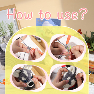100% buatan tangan hewan kit rajutan ornamen crochet anjing - Product Image 5