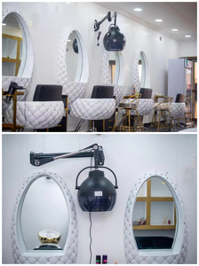 Secador de Pelo de Pared de Diseño Moderno para Salones de Belleza y Barberías, con Campana Colgante de Metal - Product Image 2