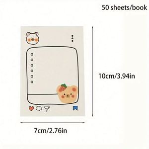 Cute Simple Heart Self-Adhesive <b>Memo</b> <b>Pad</b> Paper and Kraft Back-to-School Essentials for Learning and Office Use Gift Promotion - Product Image 2