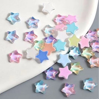 5000 pièces en gros de breloques pour ongles en résine Macaron Mocha Star, couleur bonbon, dos plat, étoile à cinq branches effet aurore, pour décoration d'ongles