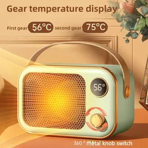 Calentador Cerámico PTC de Escritorio de 1200W con Pantalla LED, Calentador Eléctrico Portátil de Calentamiento Rápido para el Hogar y la Oficina - Product Image 6