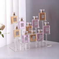 Présentoir en acrylique à prix de gros, support rond à niveaux personnalisable pour bijoux, vitrine transparente de haute qualité pour magasin professionnel