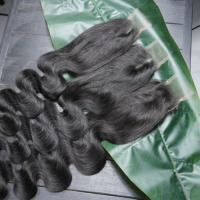 Cheveux Humains Vietnamiens de Qualité Supérieure 12A Grade 100% Naturels, Lace HD 2x6 13x4 13x6, Frontal et Closure Ondulés