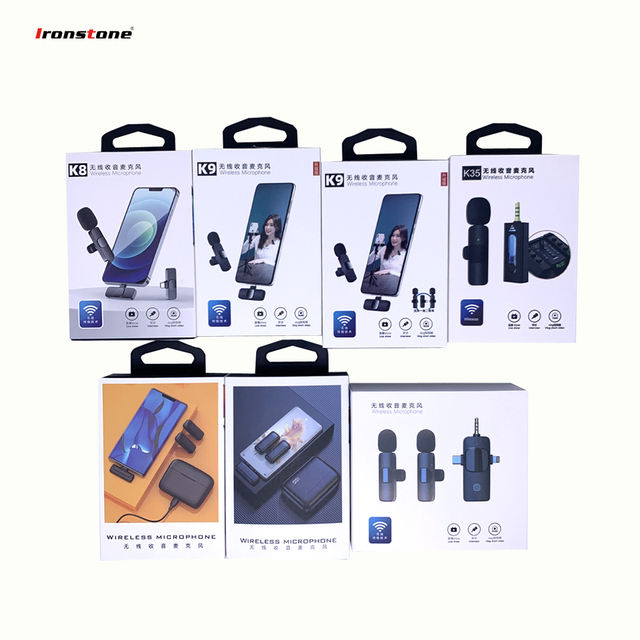 new K9 Wireless Lavalier Microphone Portable Audio Video Recording Mini Mic for iPhone Android Live Broadcast Gaming Phone Mic