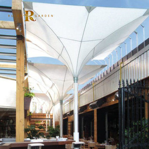 Parasol de piscine extérieur moderne avec éclairage, en aluminium en forme de tulipe, anti-UV, pour résidentiel, hôtel, parc, usage commercial, auvent rétractable extérieur - Product Image 6