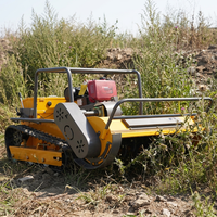 Livraison gratuite, tondeuse à gazon télécommandée Euro 5 CE EPA, tondeuse robotisée multifonctionnelle à moteur diesel, tondeuse robotisée pour pentes raides de 1200 mm