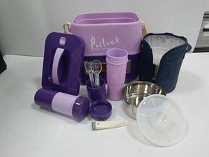 Logo personalizzato sacco da Picnic colorato contenitore per alimenti Potluck cibo caldo contenitori di stoccaggio con 2 tazze di vuoto - Product Image 3