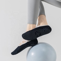 Chaussettes de Pilates personnalisées à lacets antidérapantes pour femmes, style ballet ajouré, avec grip, OEM