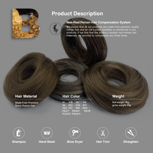 Estensioni professionali dei <span class=keywords><strong>capelli</strong></span> umani di Updo per ciambella di ciambella di Chignon a coda di cavallo Multi-dimensione Bundle <span class=keywords><strong>con</strong></span> doppie estremità disegnate - Product Image 4