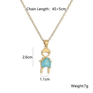 Collana con Ciondolo in Zircone Placcato Oro Rame, Elegante e Minimalista, <span class=keywords><strong>per</strong></span> Ragazzi, Ragazze e Gioielli da Donna - Product Image 4