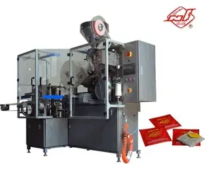 Automatic tea bag packing machine single chamber with heat sealable tag system no glue filling machine sealing machine