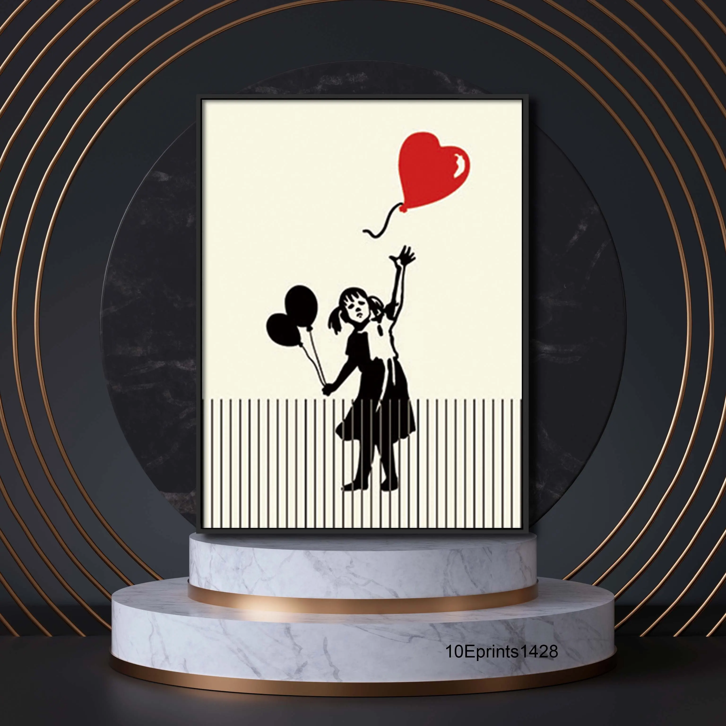 Art Wall Art Modern Pop Culture Girl Balloon Street Art Inspirational Canvas Picture Banksy Style Painting Wall Art