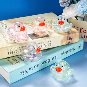 Customized Shape Logo Rubber Transparent Little Yellow Duckling Gift Coffee Shops Colorful Duck Baby <b>Bathing</b> Water Play Squeaks - Product Image 3