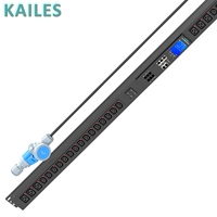 KAILES(KLS) K66 MB PDU intelligent géré 63A Monophasé 200-240VAC 30C13+6C19 Prise anti-chute 4 disjoncteurs commutés