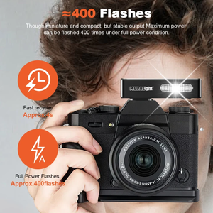 Medalight F20 Chuyên Nghiệp Mini Trên Máy Ảnh Đèn Flash 6200K 400 Hot Giày Speedlite Cho Dslr & Máy Ảnh Không Gương GR3 gr4 - Product Image 3