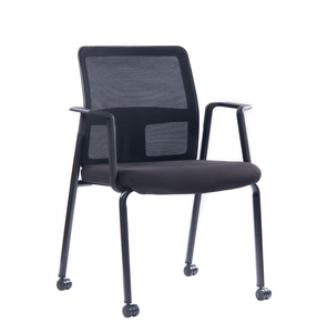 Chaises de <span class=keywords><strong>visiteurs</strong></span> de bureau à pieds métalliques, dossier mi-haut, en maille, pour salle de réunion - Product Image 5