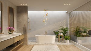 Candelabro de cuentas de vidrio Villa Lujoso Duplex Magnífico Candelabro de escalera en espiral de techo alto para villas - Product Image 2