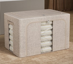 Contenedores de almacenamiento de ropa Organizadores de armario plegables Contenedores de almacenamiento con asa reforzada para ropa Manta Sábanas - Product Image 2