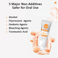 Dentifrice de blanchiment des dents à la vitamine C citron personnalisé privé pour une haleine fraîche nettoyage buccal et soin doux des gencives dentifrice au fluorure
