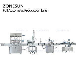 ZONESUN ZS-FAL180X3 מלא אוטומטי לסובב את כובע עגול בקבוק זכוכית צנצנת מילוי מכסת וסימון מכונת - Product Image 6