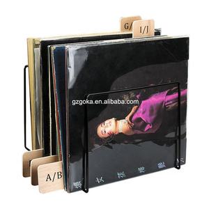 Organiseurs de disques vinyles LP de 12 pouces en bois, languettes <span class=keywords><strong>alphabétiques</strong></span>, séparateurs de disques avec deux directions - Product Image 2