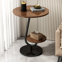 Table d'appoint moderne en forme de C, table d'appoint en forme de C pour canapé, pour salon et chambre à coucher, meuble de canapé, petite table basse d'angle
