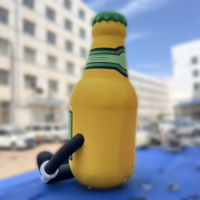 Modèle de personnage de dessin animé géant gonflable en forme d'homme boireuse, mascotte gonflable pour extérieur et plage, pour la décoration de fête du festival de la bière