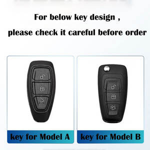 Étui de protection pour clé en fibre de carbone de haute qualité pour Ford Kuga EcoSport Mondeo Focus Fiesta - Porte-clés de protection - Product Image 4