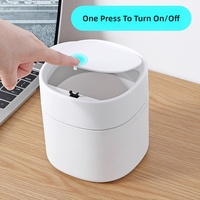 Poubelle de bureau avec couvercle à poussoir, mini poubelle, petit bac à déchets en plastique pour bureau, cuisine, fabricant OEM
