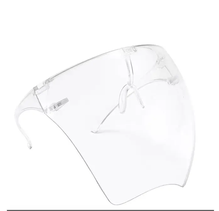 Protection faciale transparente en plastique Protection faciale de sécurité Transparent Polyvalent Sports Anti Poussière Industrielle Ecrans faciaux Masque complet