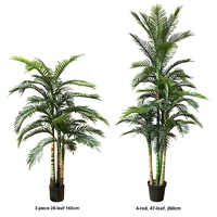 Palmera Areca/Hawaiana Artificial de Plástico de Alta Simulación Sirui - 165cm/260cm, Ecológica, Resistente a la Decoloración y Duradera