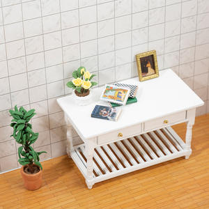 Muebles de mesa de comedor de madera 1:12, modelo de juguete DIY para casa de muñecas, accesorios para jugar y comer, adornos y regalos - Product Image 3