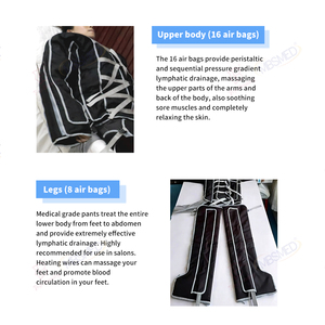 Botas de Compresión de Aire para Recuperación, Máquina de Presoterapia de 24 Cámaras para Atletas, Masaje Muscular y Recuperación Rápida de Cuerpo Completo - Product Image 3