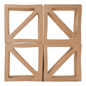 Pannello Decorativo in Terracotta Stile Eiffel con Design Quadrato Traforato per Pareti Divisorie - Product Image 2