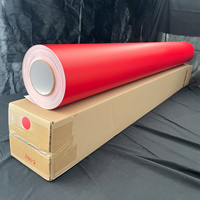 Fabricante Confiable de Guangzhou, Rollo de Papel Adhesivo de Vinilo PVC de Color Rojo, Materiales para Plotter de Corte