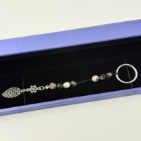 Chapelet de prière musulman 8 mm 7 pièces, perles de pèlerinage en pierre naturelle, anneau en acier inoxydable, bracelet Imam Kaaba, chapelet de prière islamique