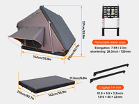 Tente de toit triangulaire Slimtop pour camping en plein air, en stock, vente chaude