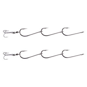 Taille 4/0 5/0 crochets <span class=keywords><strong>de</strong></span> gang <span class=keywords><strong>de</strong></span> bateau <span class=keywords><strong>de</strong></span> coulée <span class=keywords><strong>de</strong></span> pêche en eau salée en acier à haute teneur en carbone avec émerillon aigu - Product Image 1