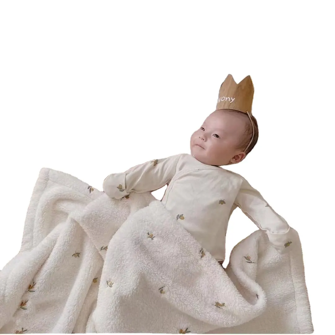 Koraal Fluwelen Custom Ins Pasgeboren Baby Koreaanse Dekens Zachte Cartoon Ontwerp Babi Fleece Deken Warme Handdoek Dekens Voor Kinderen