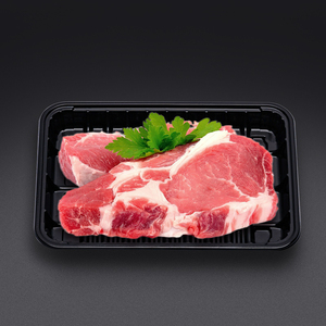 Dùng Một Lần PP Thực Phẩm Khay Màu Đen Dày Thịt Bò Và Cừu Thịt Lợn Hộp Nhựa <span class=keywords><strong>Sealable</strong></span> Tươi Bao Bì Khay - Product Image 1