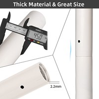 Ensemble de poteaux volants de 45mm Kit de poteaux de danse amovible Spinning Static Fitness Dancing Pole for Home Exercise Club Performance 2 mètres