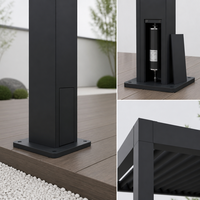 Minimalistische Motorisierte Aluminium-Pergola mit Verstellbaren Lamellen, Elektrostatisch Beschichtet, Bioklimatisch und Umweltfreundlich